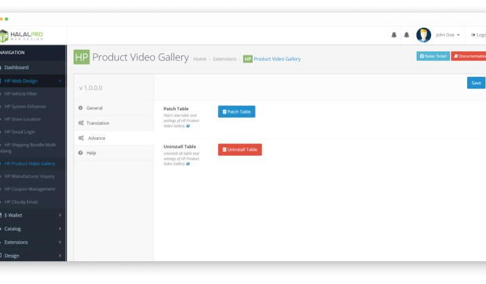 HP Product Video Gallery OpenCart