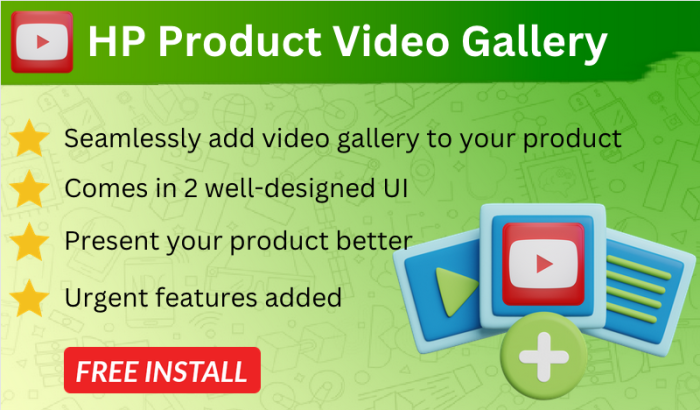 HP Product Video Gallery OpenCart