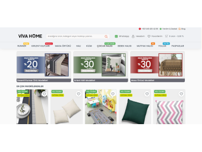 Vivahome.Com.Tr a digital printed carpet and home textile products opencart online store