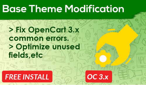 Base Theme Modification OpenCart