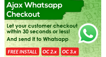 Ajax Whatsapp Checkout OpenCart  Ajax Whatsapp Checkout OpenCart