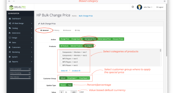 Bulk Change Price, Quantity. Specials and Discounts Opencart Bulk Change Price, Quantity. Specials and Discounts Opencart
