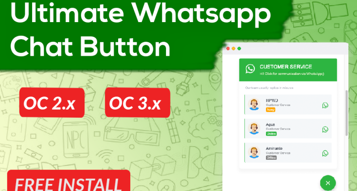 Whatsapp Chat Button OpenCart Whatsapp Chat Button OpenCart