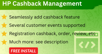 Cashbacks Management OpenCart