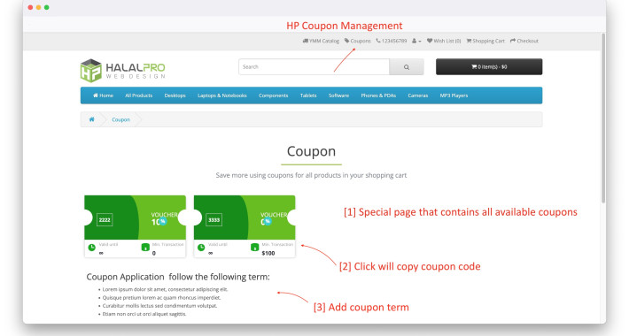 Coupon Management PRO OpenCart