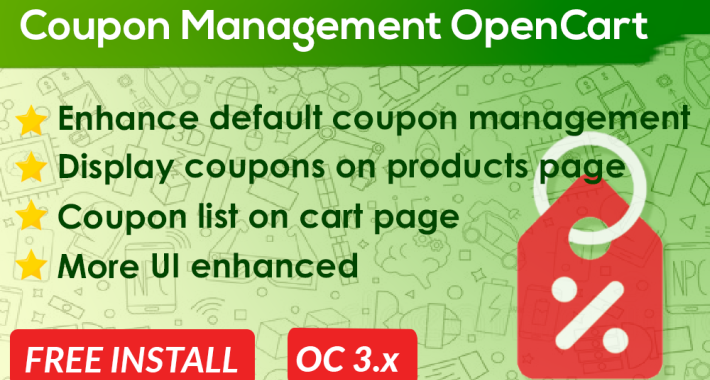 Coupon Management PRO OpenCart
