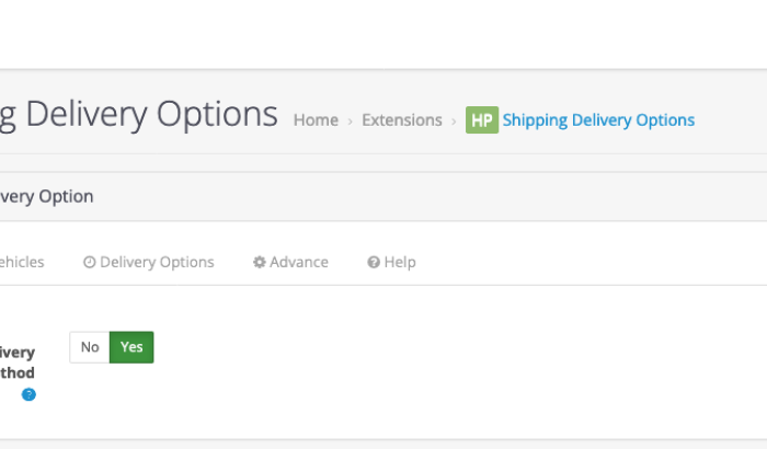 HP Vehicle Delivery Options Shipping Method for OpenCart