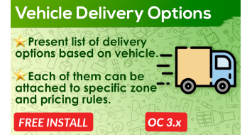 HP Vehicle Delivery Options Shipping Method for OpenCart HP Vehicle Delivery Options Shipping Method for OpenCart