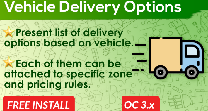 HP Vehicle Delivery Options Shipping Method for OpenCart HP Vehicle Delivery Options Shipping Method for OpenCart