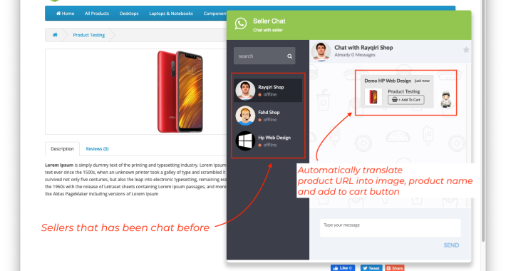 HP Marketplace Chat System for Knowband Marketplace OpenCart