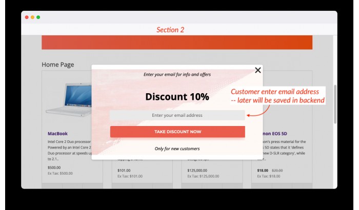 New Customer Discount Extension Opencart