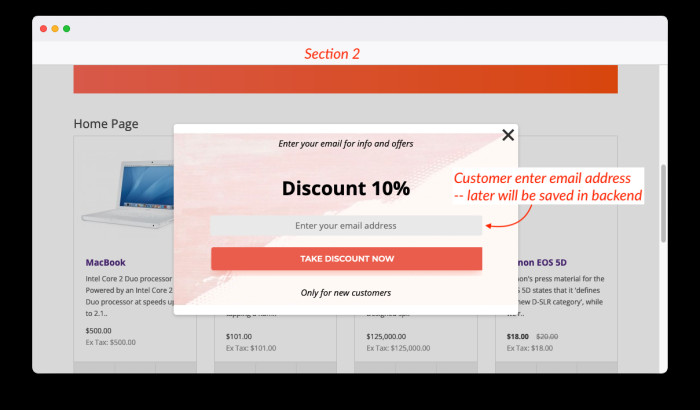 New Customer Discount Extension Opencart