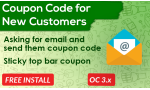 New Customer Discount Extension Opencart