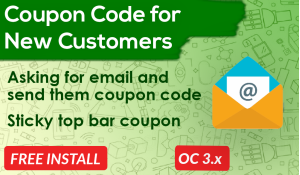 New Customer Discount Extension Opencart