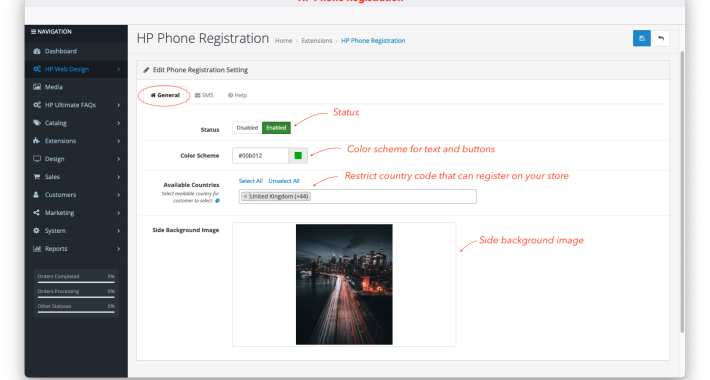 Phone Based Registration with SMS OTP OpenCart