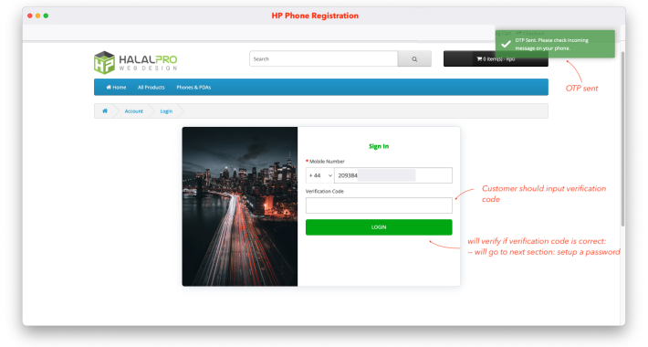 Phone Based Registration with SMS OTP OpenCart