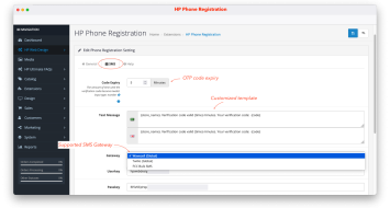 Phone Based Registration with SMS OTP OpenCart