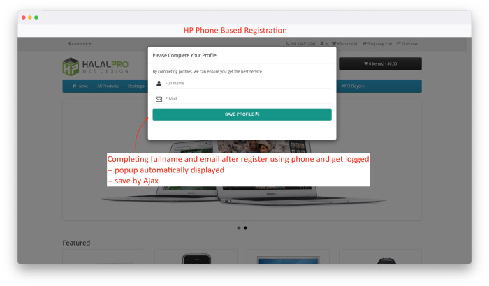 Phone Based Registration with SMS OTP OpenCart