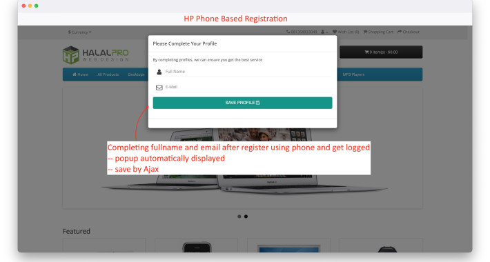 Phone Based Registration with SMS OTP OpenCart