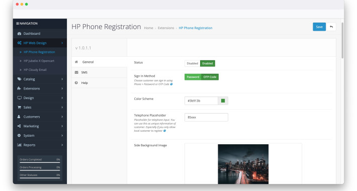 Phone Based Registration with SMS OTP OpenCart