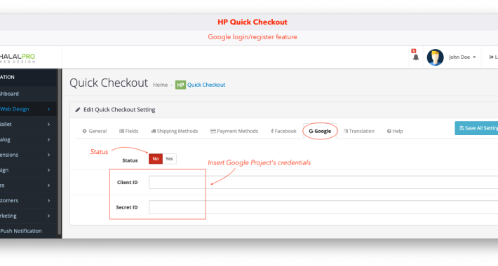 Quick Checkout with Social Login Register OpenCart