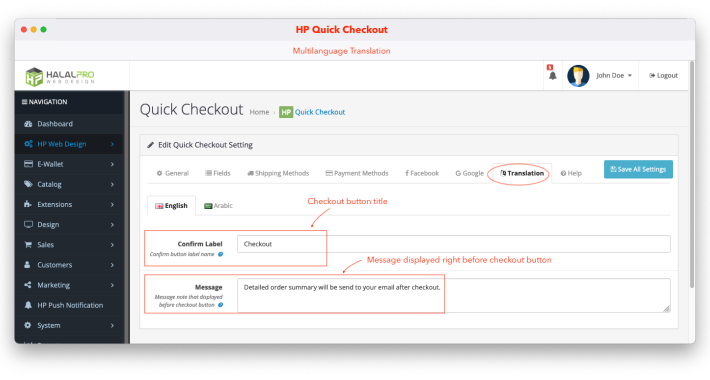 Quick Checkout with Social Login Register OpenCart