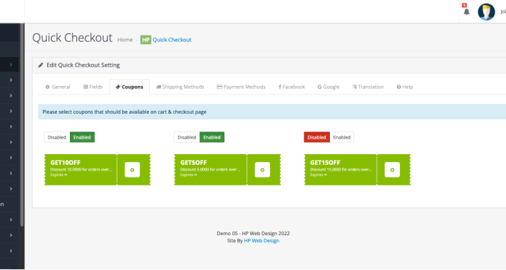 Quick Checkout with Social Login Register OpenCart