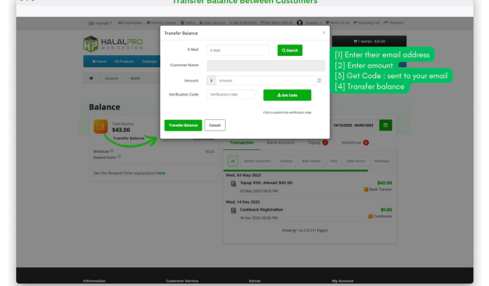 Smart E-Wallet System Opencart