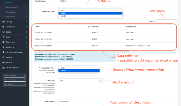 Smart E-Wallet System Opencart