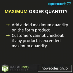Maximum Order Quantity OpenCart 