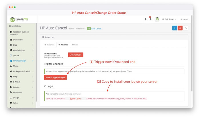 Auto Change / Auto Cancel Order Status OpenCart