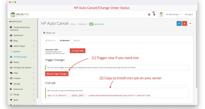 Auto Change / Auto Cancel Order Status OpenCart