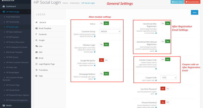 Social Login Register PRO OpenCart Social Login Register PRO OpenCart