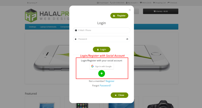 Social Login Register PRO OpenCart Social Login Register PRO OpenCart