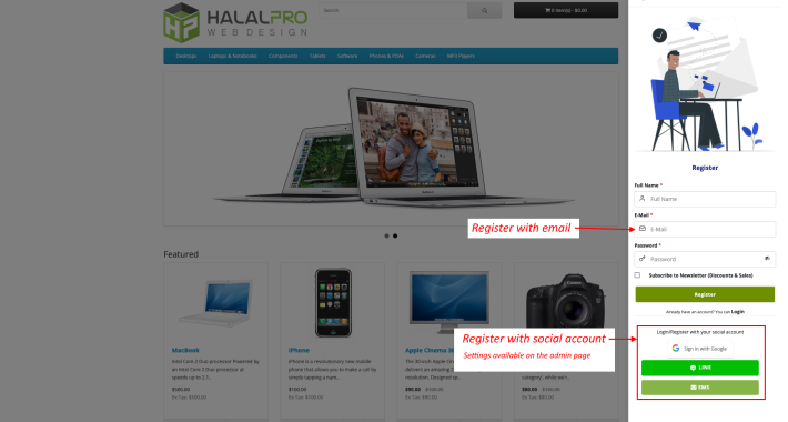 Social Login Register PRO OpenCart Social Login Register PRO OpenCart