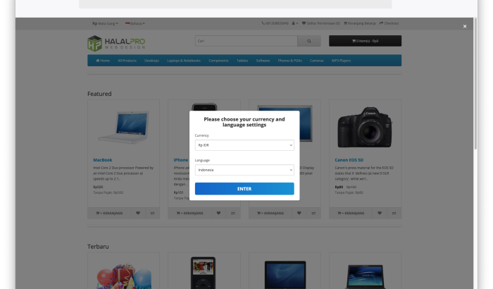HP Language And Currency Selector OpenCart