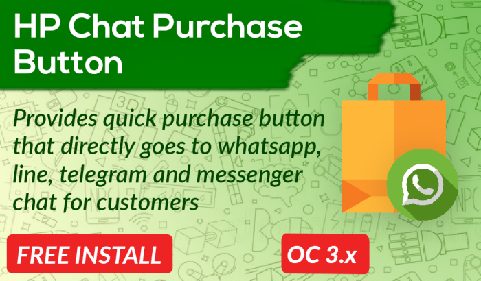 Whatsapp Chat Purchase Button OpenCart