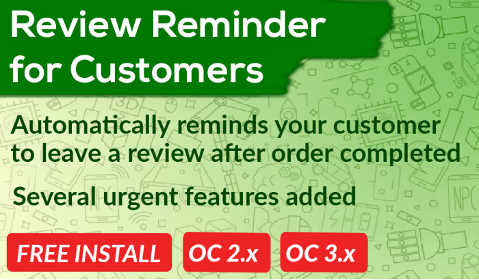 Customer Review Reminder Opencart