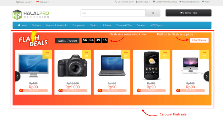 Flash Sale Products Opencart