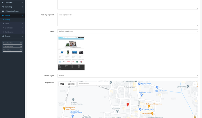 Customer Google Map Location for OpenCart