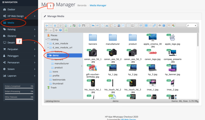 File Media Manager OpenCart