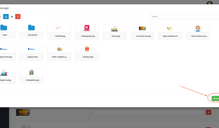 File Media Manager OpenCart