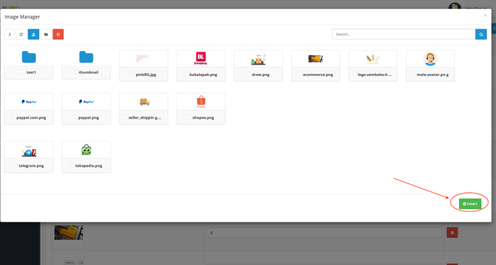 File Media Manager OpenCart
