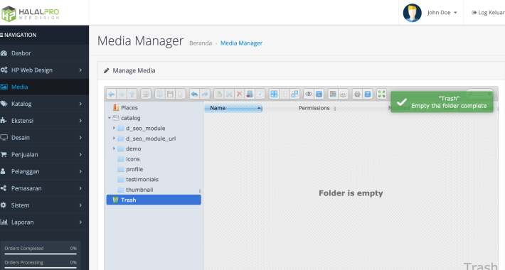 File Media Manager OpenCart