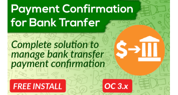 Payment Confirmation for Bank Transfer OpenCart Payment Confirmation for Bank Transfer OpenCart