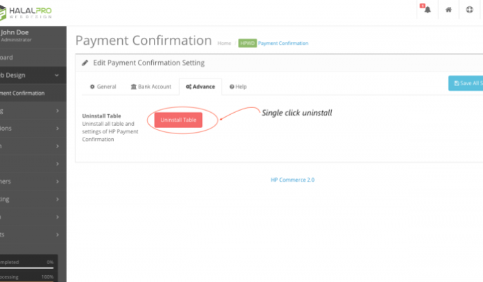 Payment Confirmation for Bank Transfer OpenCart