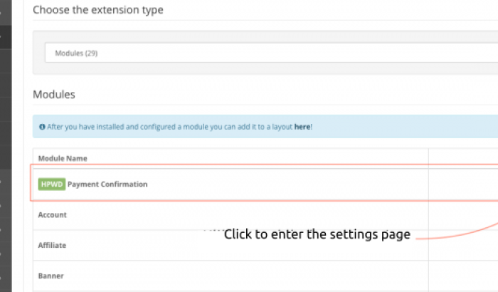 Payment Confirmation for Bank Transfer OpenCart