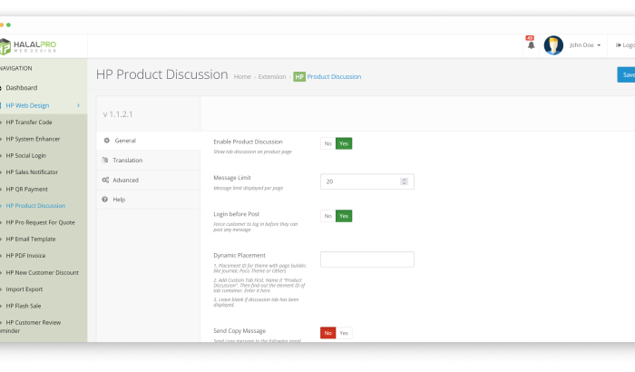 HP Product Discussion OpenCart