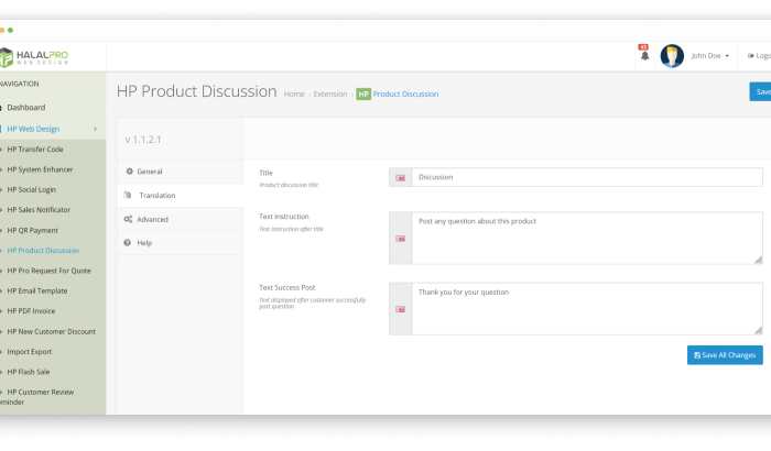 HP Product Discussion OpenCart