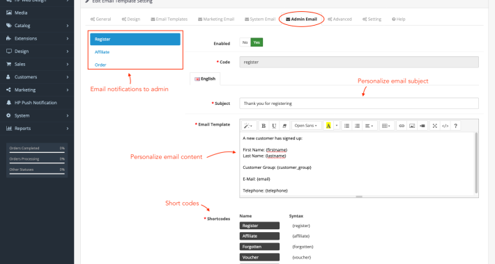 HP PRO Email Template for OpenCart  HP PRO Email Template for OpenCart
